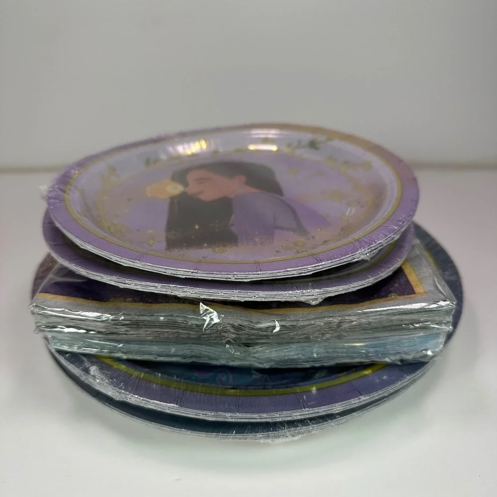 Disney Wish Party Supplies Plates Luncheon Napkins NEW 2 packs of each